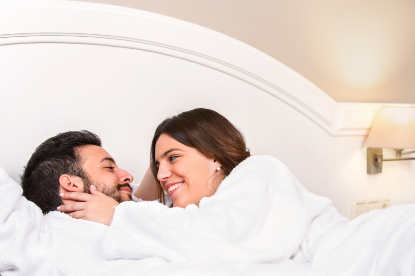 Man and woman in bed