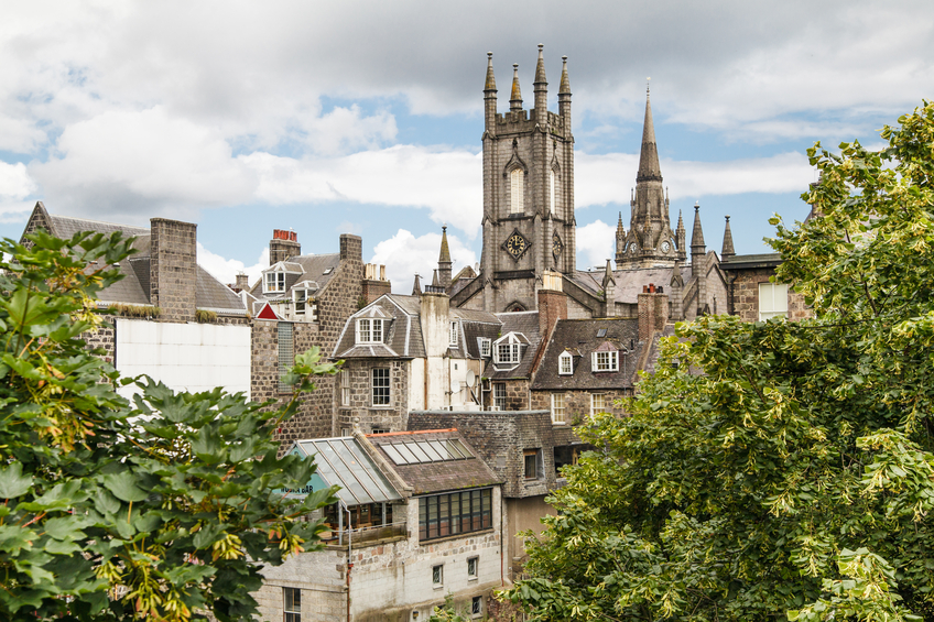 Aberdeen city centre view