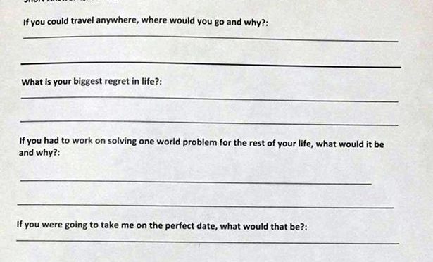 Girl Makes Guys Fill Out Intense Application Form if They Want To Date Her