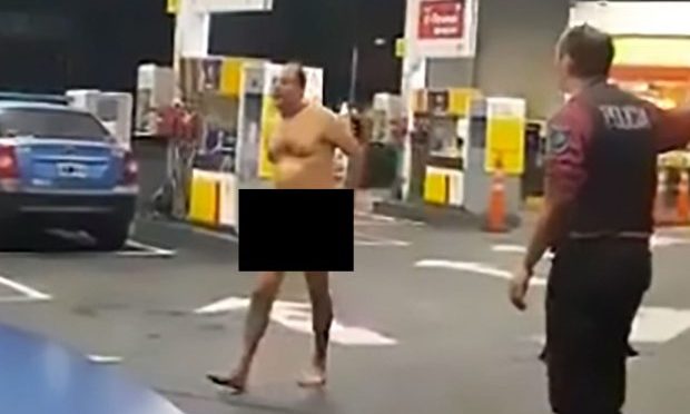 Panicked Man Runs Round Petrol Station With Sex Toy Stuck in Ass (Video)