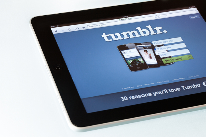 Tumblr page on Apple iPad2